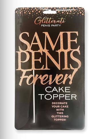 Glitterati Same Penis Forever Cake Topper