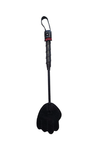 Rouge Mini Leather Hand Paddle - Black