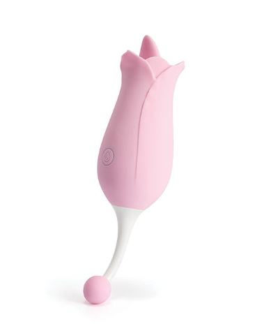 Dora Rose Toy Clit Vibrator & Tongue Licker - Pink