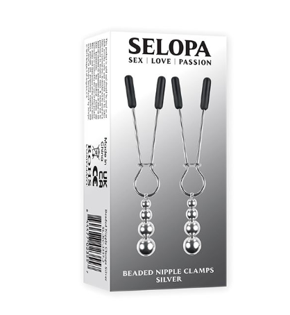 Selopa Beaded Nipple Clamps - Silver