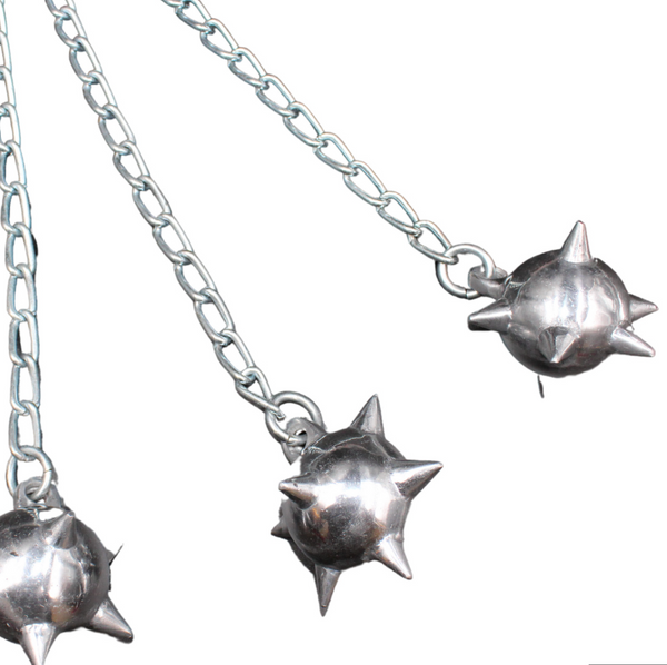 Four Spiked War Mace - Long Staff