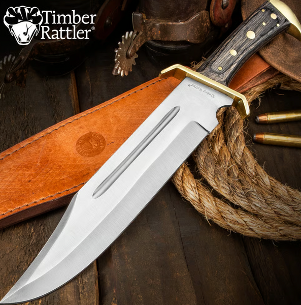 Timber Rattler Western Outlaw Bowie Knife