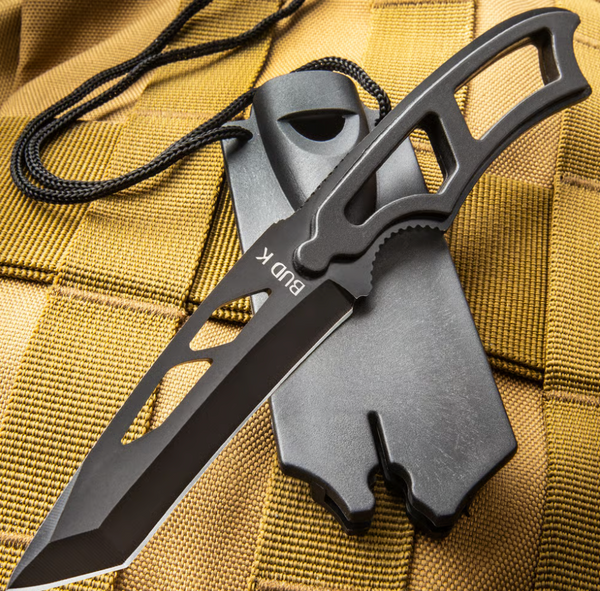 Tactical Warrior Tanto Neck Knife With Lanyard And Sheath
