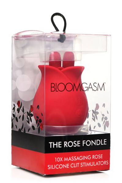 Bloomgasm The Rose Fondle 10X Massaging Clit Stimulator - Red