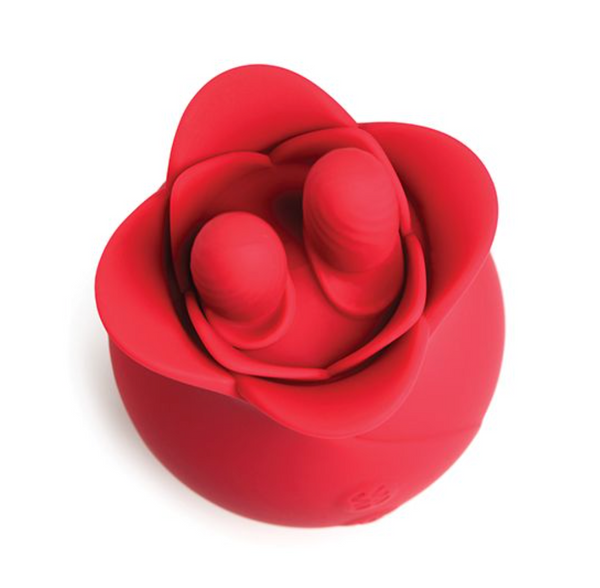 Bloomgasm The Rose Fondle 10X Massaging Clit Stimulator - Red