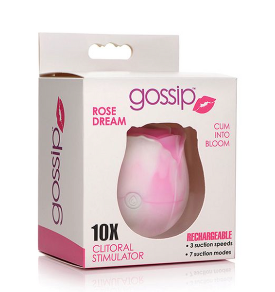 Curve Toys Gossip Cum Into Bloom Clitoral Vibrator - Rose Dream Swirl