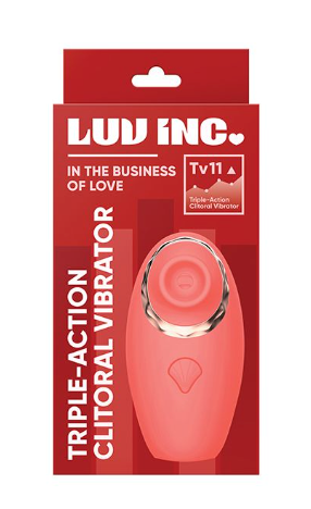 Luv Inc. Triple - Action Clitoral Vibrator - Coral