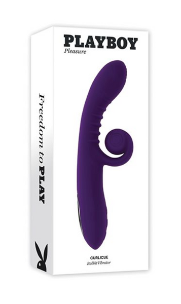 Playboy Pleasure Curlicue Rabbit Vibrator - Acai