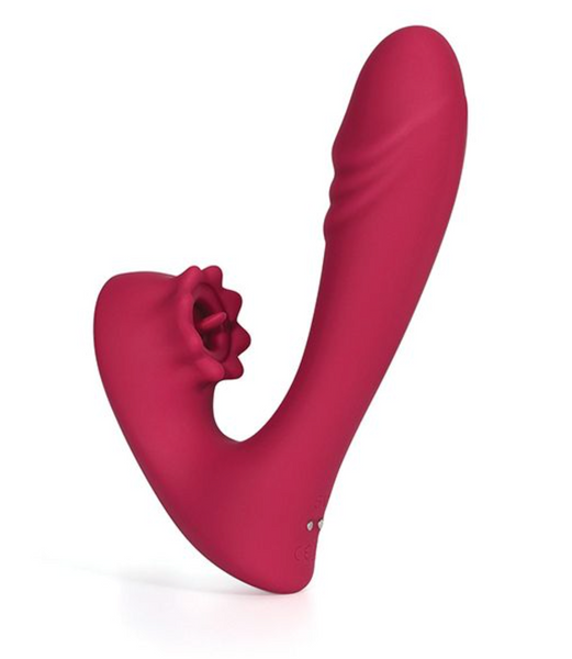 Lacy G-Spot Vibrator w/Tongue Licker