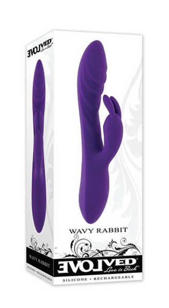 Evolved Wavy Rabbit Vibrator - Purple