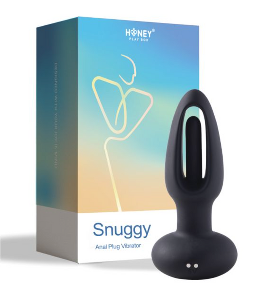 Snuggy Flapping Anal Plug Vibrator - Black