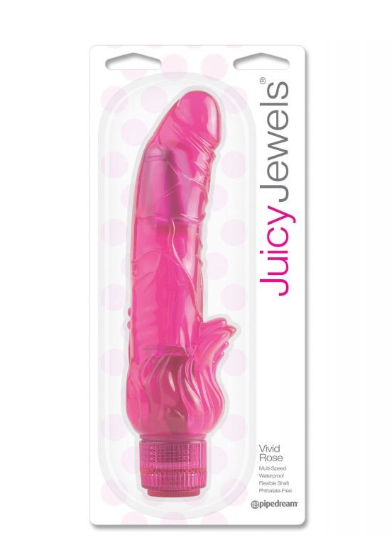 Juicy Jewels Vivid Rose Vibrator - Dark Pink