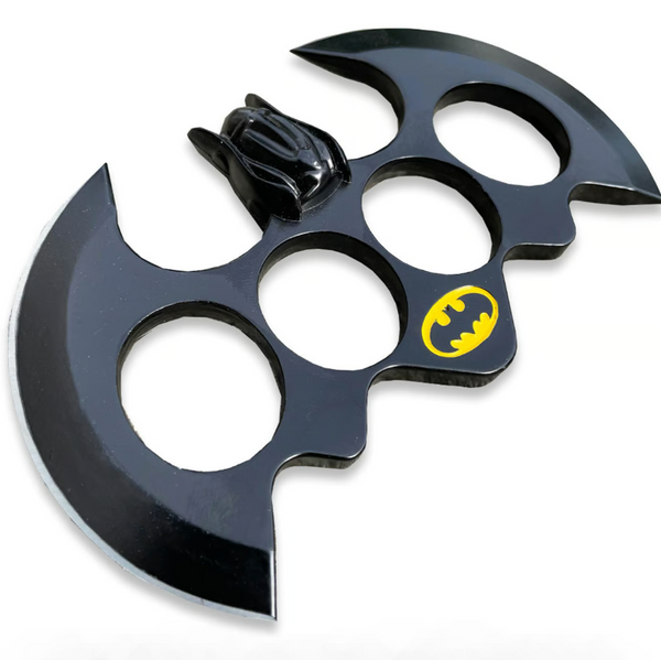 Bat Metal Knuckles, Black Throwing Knife Self Defense