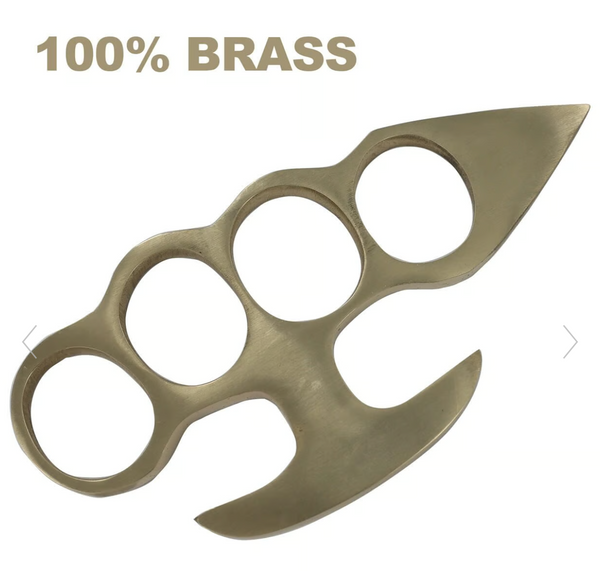 100% Pure Brass Knuckleduster Novelty Paper Weight Accessory