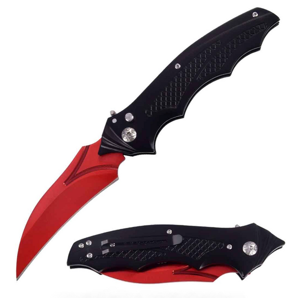 5.95" Closed Bat Automatic Switch Blade Knife Blood Sucker