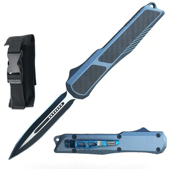 8.5" Grey Delta Slim OTF Dual Action Automatic Knife