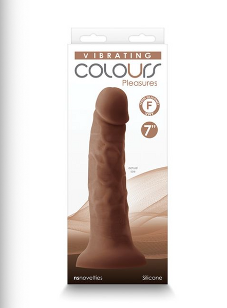 Colours Pleasures 7" Vibrating Dong - Brown