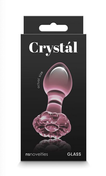Crystal Flower Butt Plug - Pink