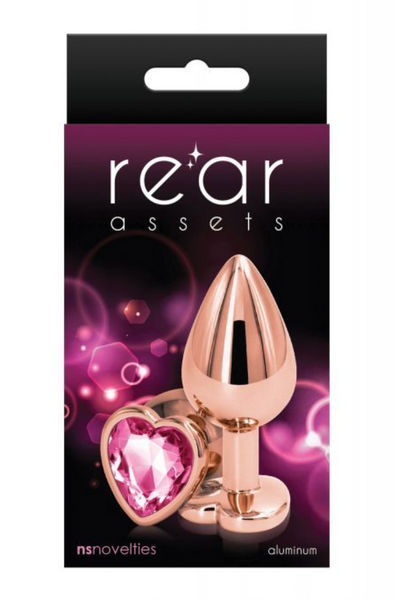 Rear Assets Rose Gold Heart Butt Plug