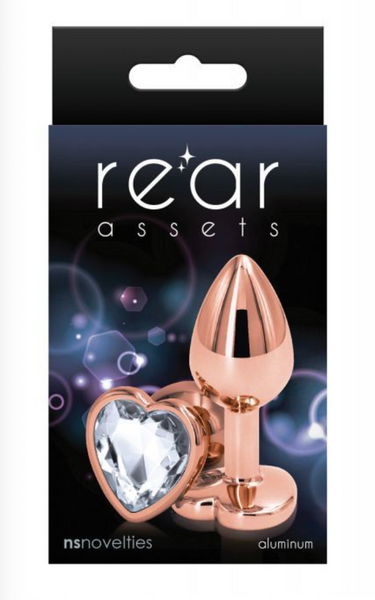 Rear Assets Rose Gold Heart Butt Plug