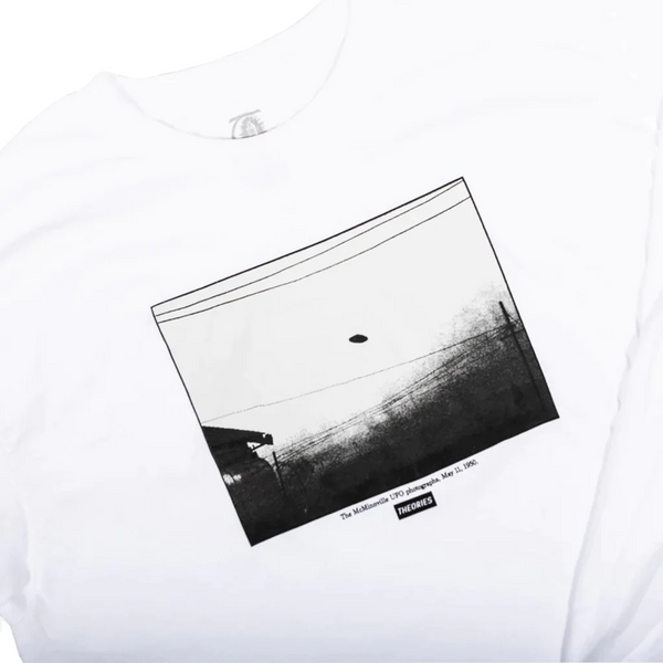 Theories - McMinnville UFO Longsleeve T-Shirt - White