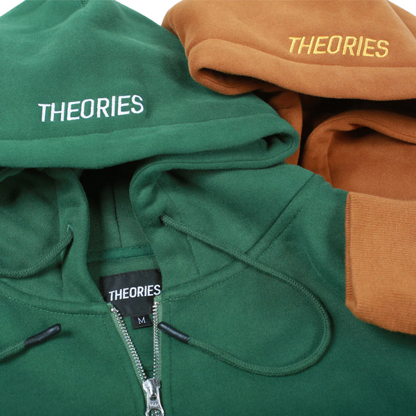 Theories - Scribble Sport Zip Up Hoodie - Brass