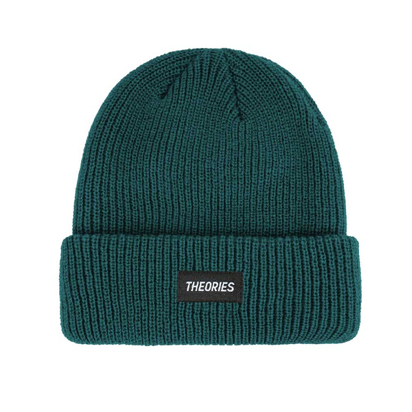 Theories Stamp Knit Beanie - Teal Green