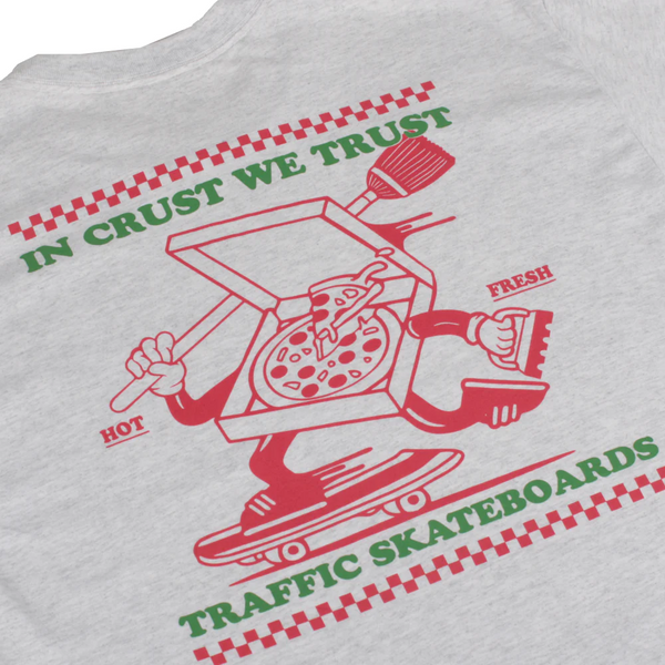 Traffic Skateboards -  Trust Crust T-shirt - Ash Grey