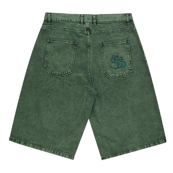 Yardsale  - Phantasy Denim Shorts - Forest Green