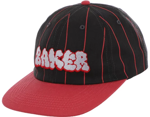 Baker Skateboards - Bubble Pin Snapback Hat - Black / Red