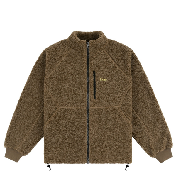 Dime - Khaki Brown Polar Fleece Jacket