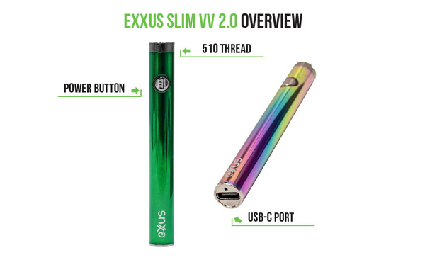 Exxus Slim VV 2.0 - Variable Voltage Vaporizer Pen