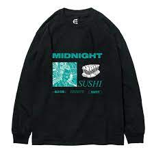 Evisen Skateboards - Midnight Sushi Long Sleeve T-Shirt - Black