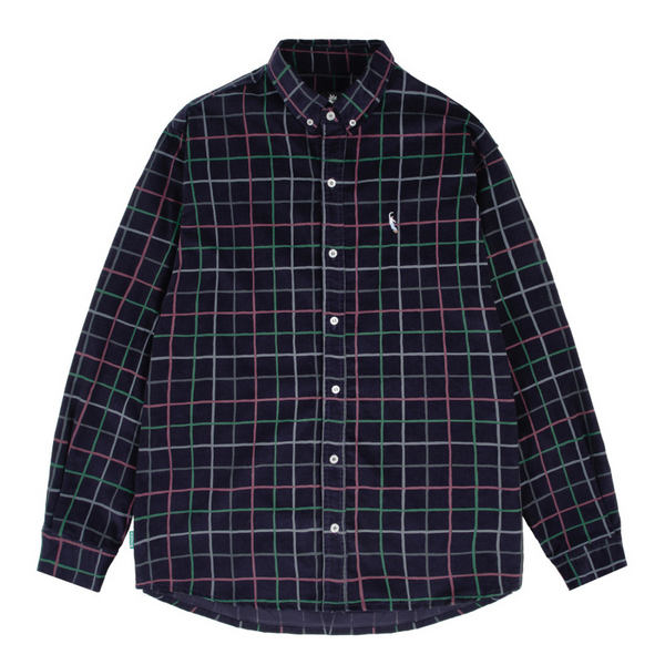 Magenta Skateboards - PWS - Corduroy Button Up Shirt - Navy Blue