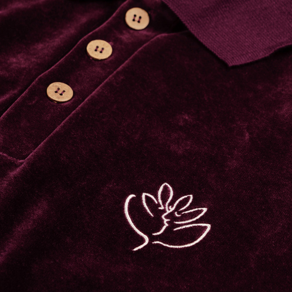 Magenta Skateboards - Le Baiser Polo Velours Shirt - Burgundy