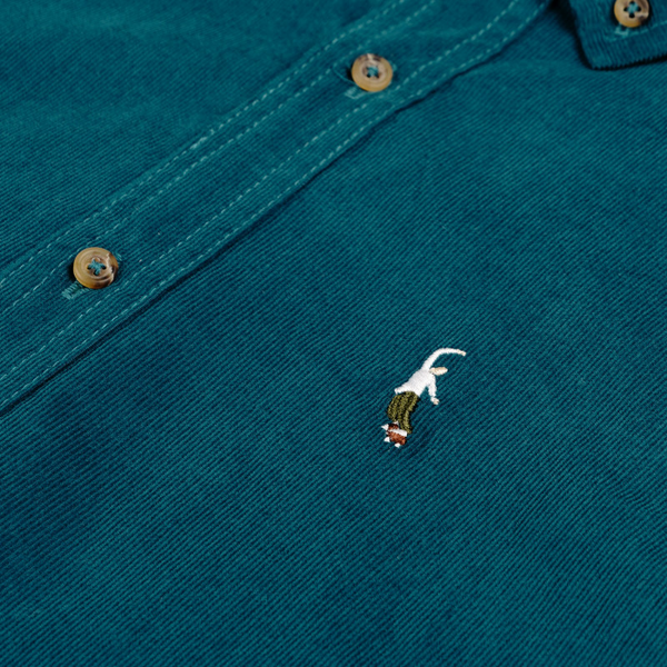 Magenta Skateboards - PWS - Corduroy Button Up Shirt - Petrol Blue