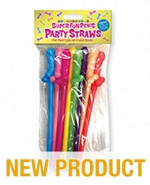 Super Fun Penis Multicolor Party Straws