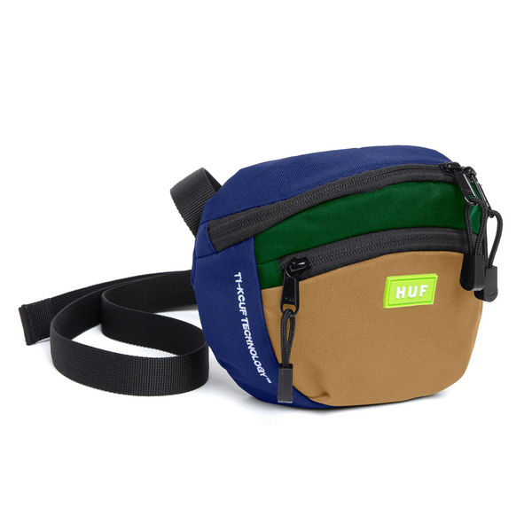 Huf Bunker Shoulder Bag - Blue / Green / Tan