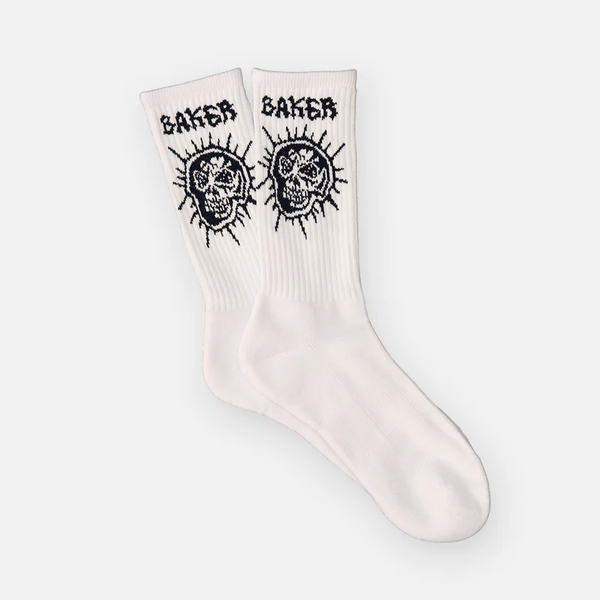 Baker Skateboards - Fury Crew Socks - White