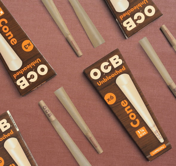 OCB Cones - Virgin Unbleached 1-1/4 6pk