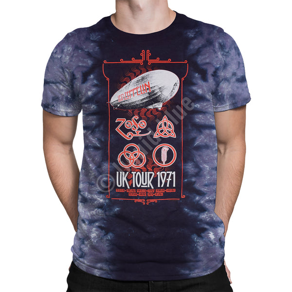 Led Zeppelin Uk Tour 1971 Tie-Dye T-Shirt