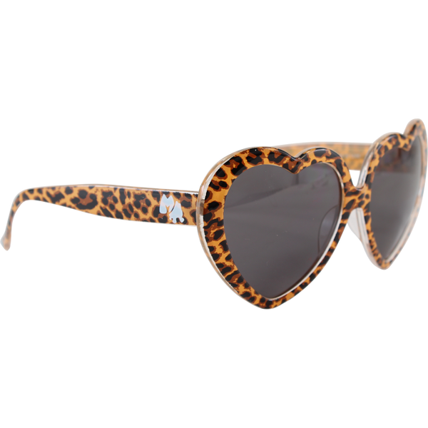 Happy Hour Shades - Heart On Leopard - Sunglasses