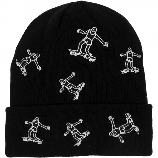 Thrasher - Gonz Embroidered Beanie - Black / White Stitch