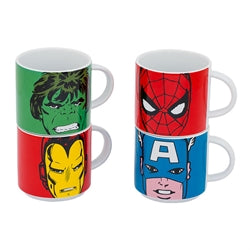 Marvel Comics 4 pc. Stacking Ceramic Mug Set