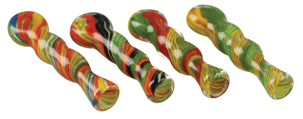 Thin Stripe Twist Glass Tobacco Taster