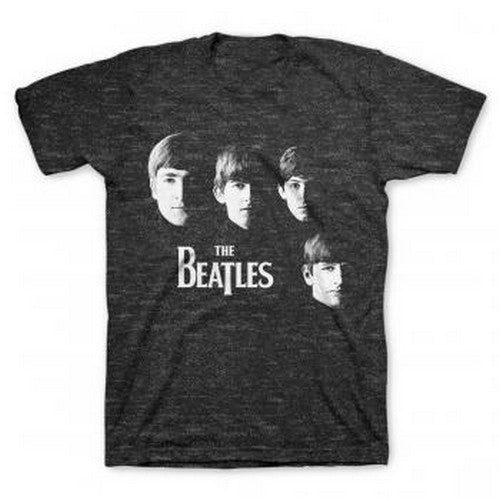 Beatles Faces Charcoal Triblend Men's T-Shirt