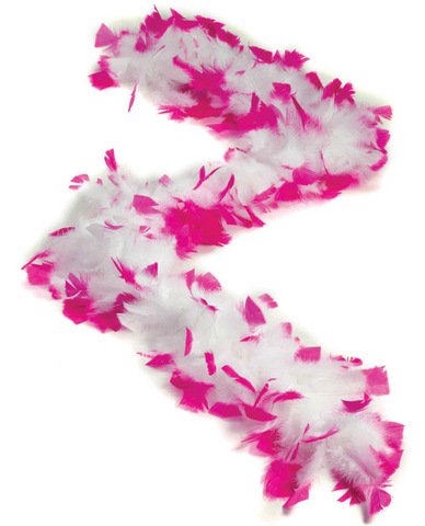 Bachelorette Feather Boa - White w/ Pink Tips