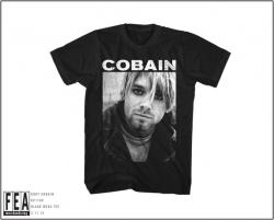 Kurt Cobain Cobain with Eyeliner Mens T-Shirt