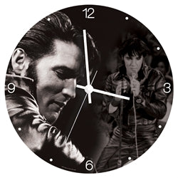 Elvis Presley 13.5 Cordless Wood Wall Clock