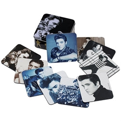 Elvis Presley 10 pc. Coaster Set with Collector Tin